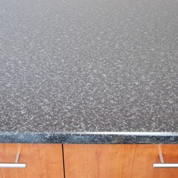 Tampo Cozinha 180X62X3 Preto Marmoreado