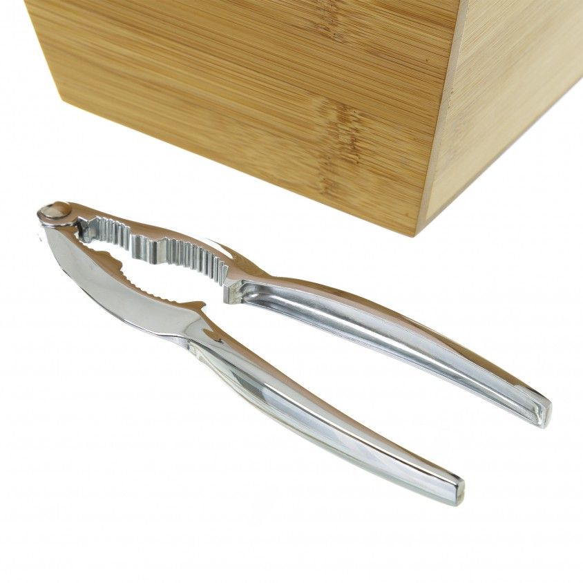 Caixa Quebra-Nozes Bambu 16X16X11cm