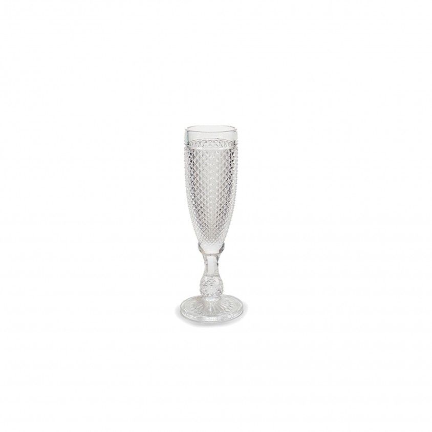 Copo de Champanhe com Relevo Diamante