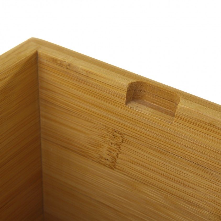 Caixa Quebra-Nozes Bambu 16X16X11cm