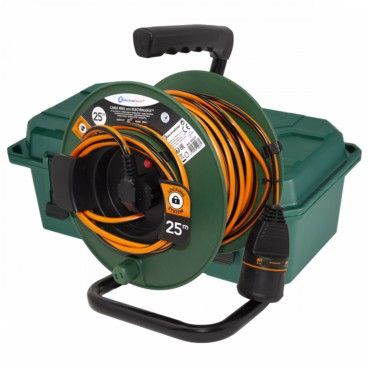 Enrolador Jardim com Tomada Electrablock 25m