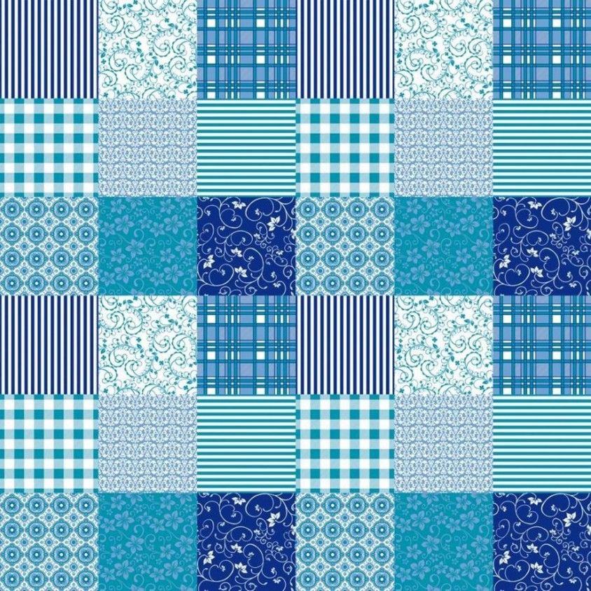 Mantel Netkotton 140cm Patchwork Azul