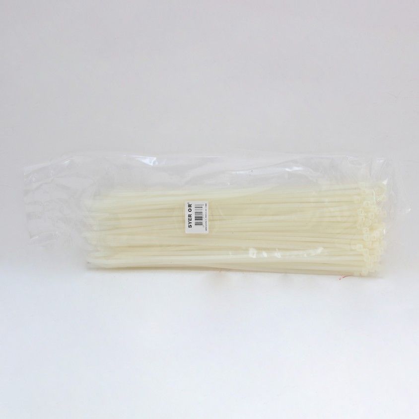 Abraadeira Plstica Branca 160X4.5mm 100un