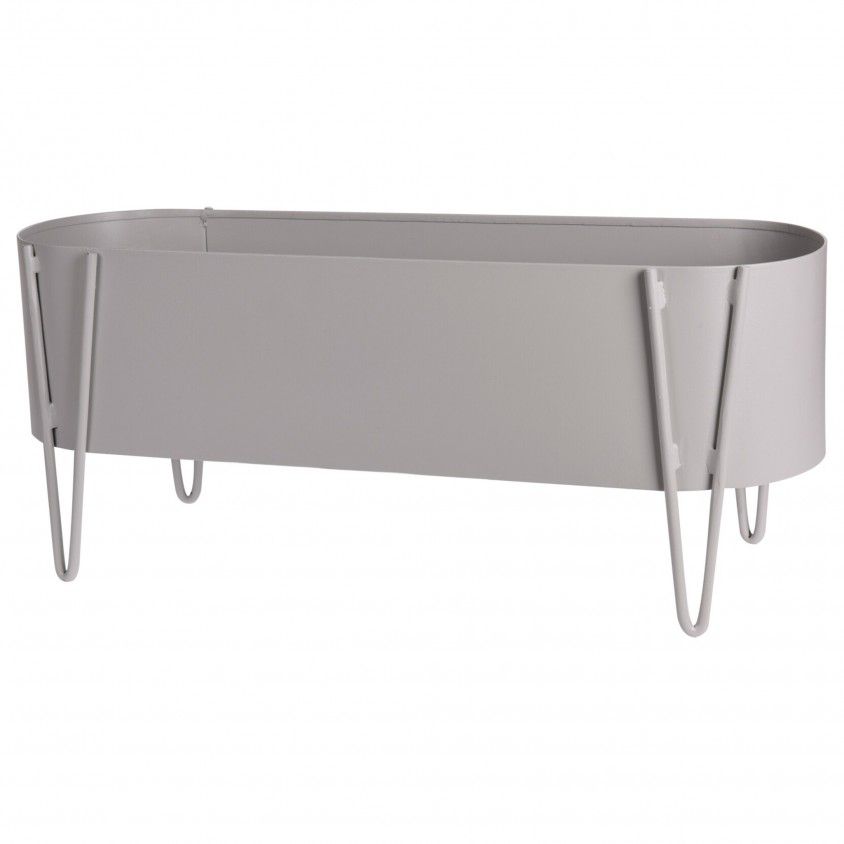 Vaso de Plantas 58X20X32cm Cinza