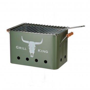 Grelha para Barbecue 32X20X20cm Verde Mate