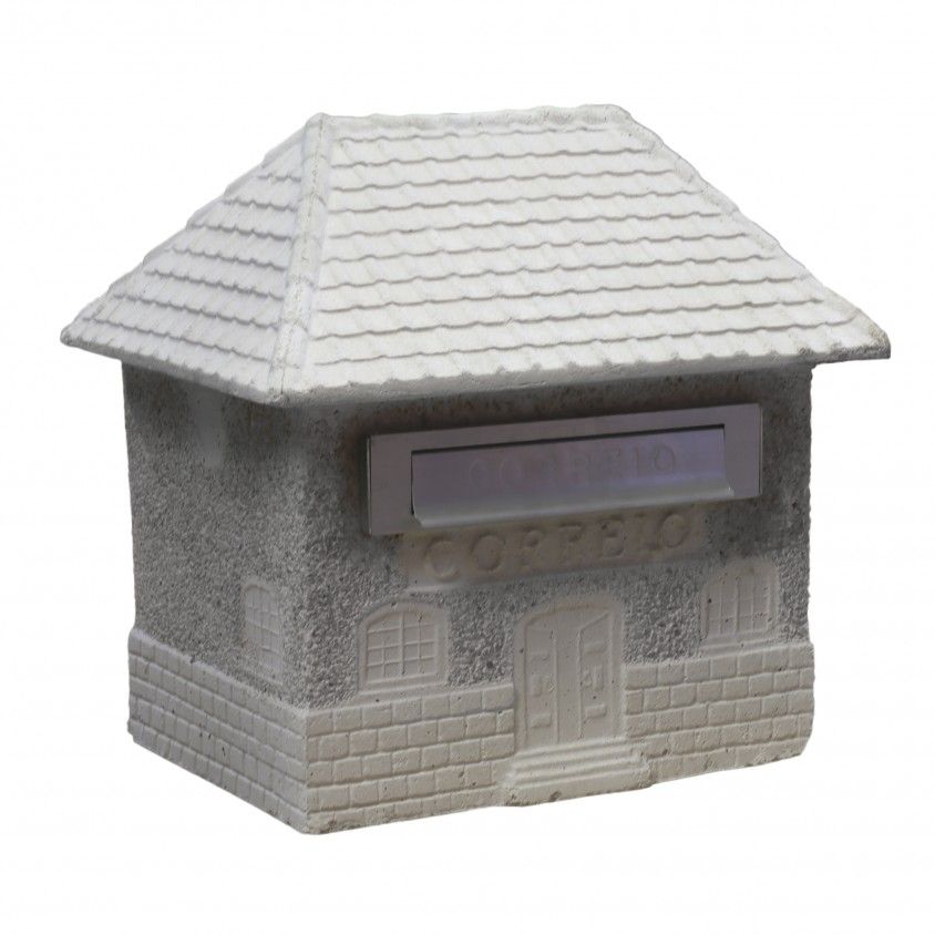 CAIXA CORREIO GRANDE COM TELHADO BICO CINZA 43x41x34CM REF.084