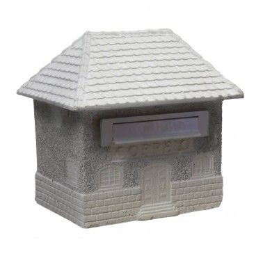 CAIXA CORREIO GRANDE COM TELHADO BICO CINZA 43x41x34CM REF.084
