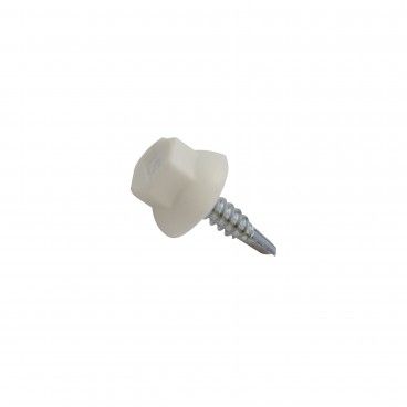 EMBALAGEM PARAFUSO AUTOPERFURANTE SEXTAVADO 75046 ZINCADO BRANCO 5.5x22 CABECA DE NYLON BRANCO 6 UNI