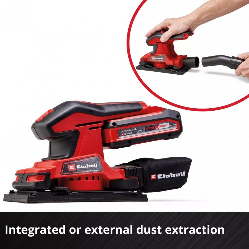 Lixadora Orbital sem Fios Einhell TC-OS 18/187 Li SL sem Bateria