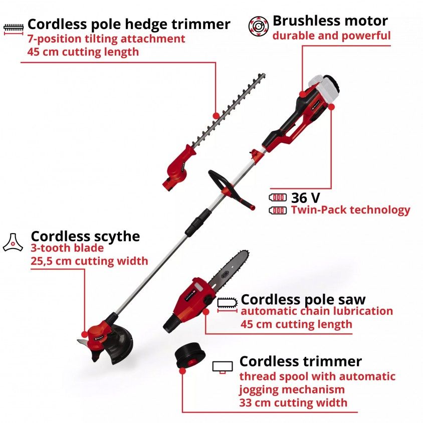 Ferramenta Multifunes Einhell GE-LM 36/4 EM Li Solo