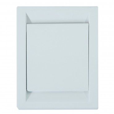 Tomada Design Branca para Mquinas Aspirao Central Domstica 9x12,2cm