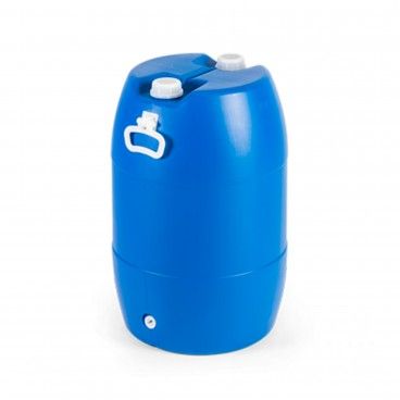 Barrica 65Lt.2 Tubuladuras P/Torneira C/Asas Azul