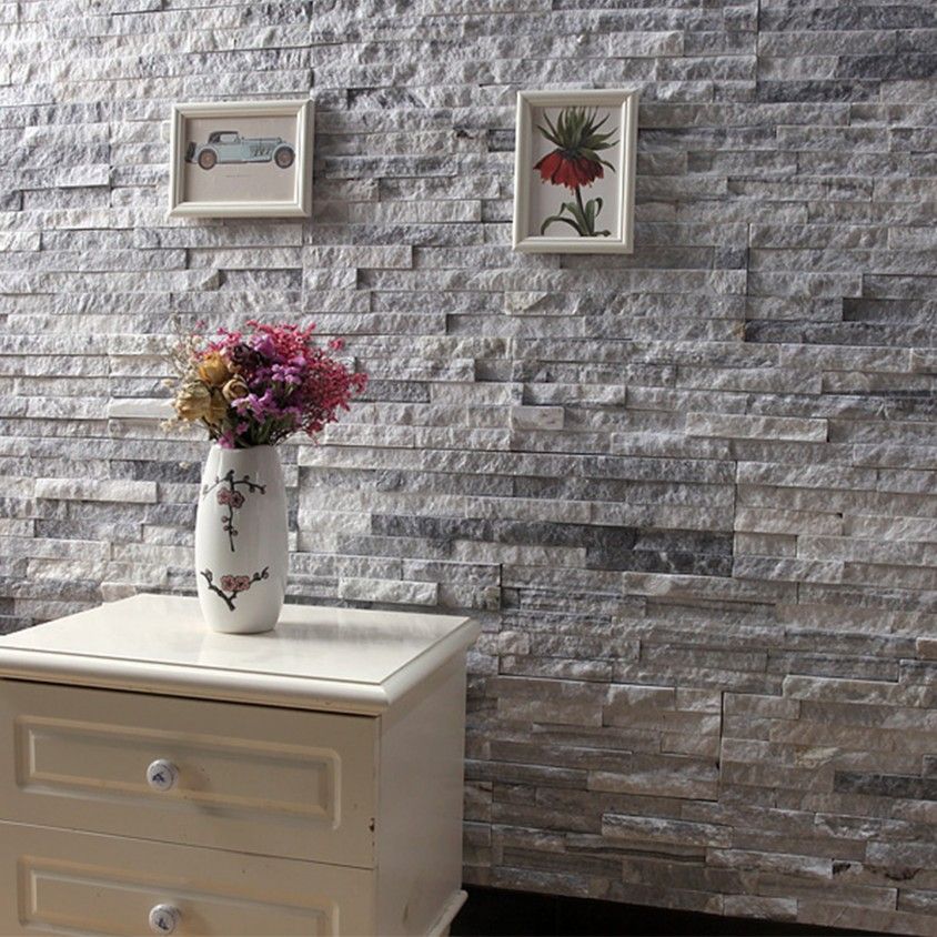 Quartzito Branco/Cinza 15X55