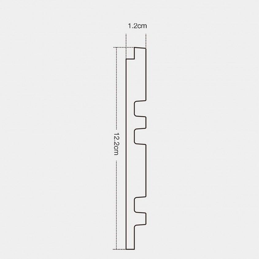 Painel De Parede 3D Ps 2600X122X12Mm Jc963 2Un Painel De Parede 3D Ps 2600X122X12Mm Jc963 2Un