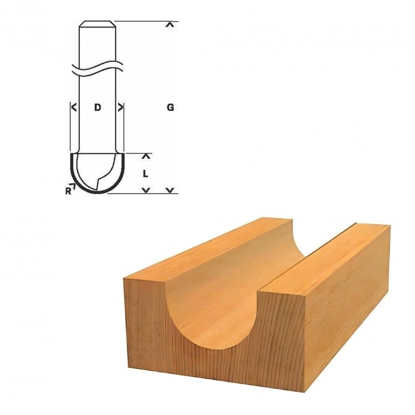 Fresa 1/2 Cana Bosch 2 Gumes 8mm