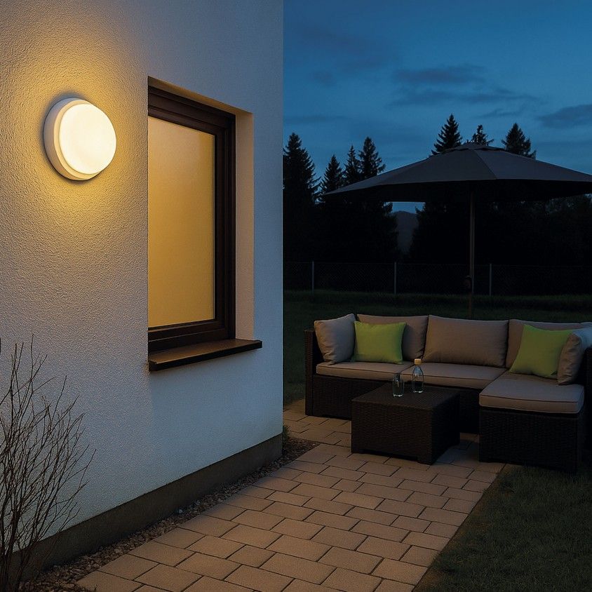 Aplique Exterior Led Eglo Boschetto-E IP54 Ø170mm Aplique Exterior Led Eglo Boschetto-E IP54 Ø170mm