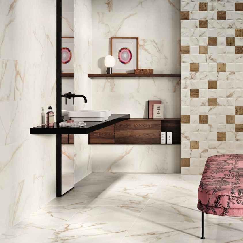 Revestimento Love Precious Calacatta Gold Matt Retificado 35x70 Revestimento Love Precious Calacatta Gold Matt Retificado 35x70