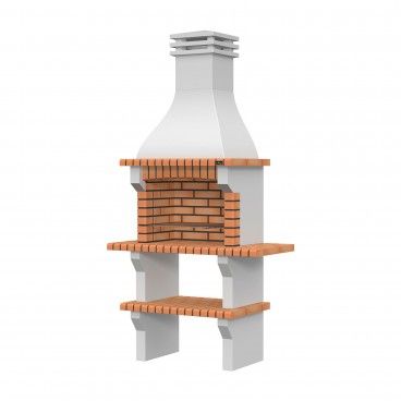 Churrasqueira Seia com Mini Bancadas Tijolo Matizado