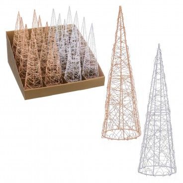 rvore Natal Metal Cone 25cm Sortido