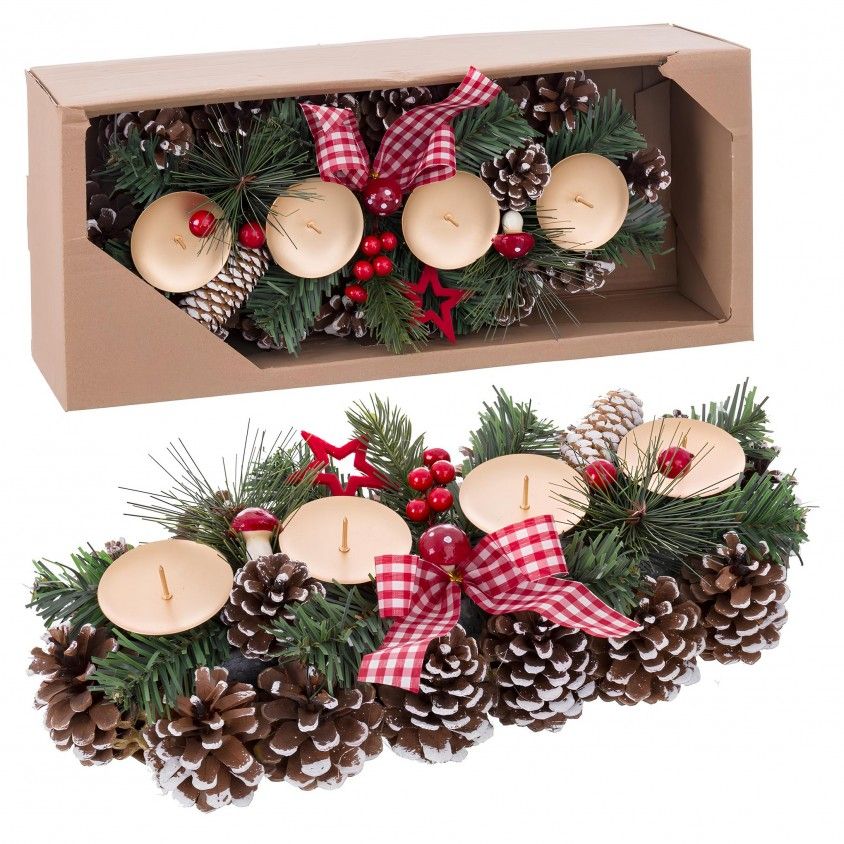 Centro de Mesa Advento c/ Base para 4 Velas Centro de Mesa Advento c/ Base para 4 Velas