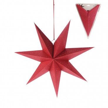 Estrela de Papel 60cm Vermelha