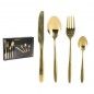 Conjunto 24 Talheres Dourado