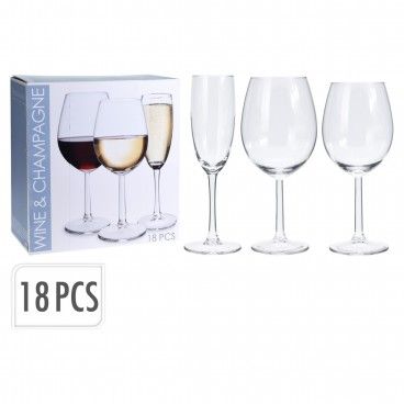 Conjunto Copos de Vinho e Champanhe 18 Peas