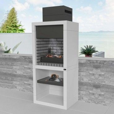 Churrasqueira Estoril Preta Tijolo Cinzento