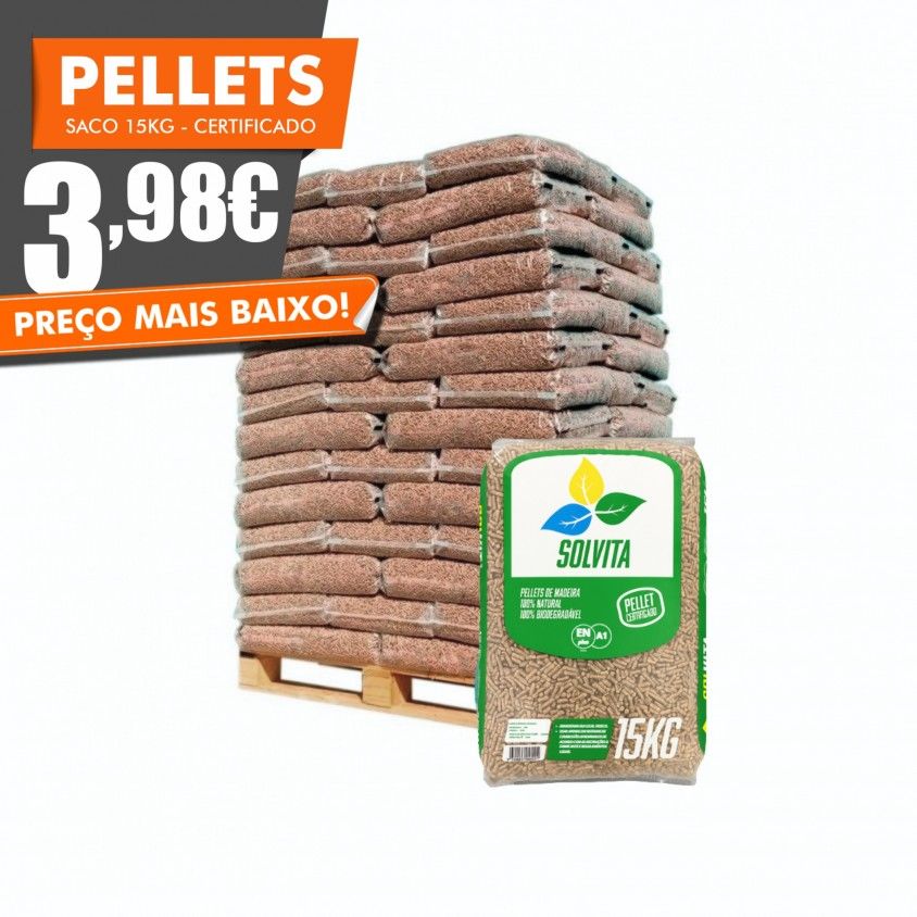 Pellets Certificados Solvita 6mm Palete 65 Sacos 15kg Pellets Certificados Solvita 6mm Palete 65 Sacos 15kg