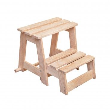 Banco Escadote Dobrável Reforçado em Madeira de Pinho Banco Escadote Dobrável Reforçado em Madeira de Pinho