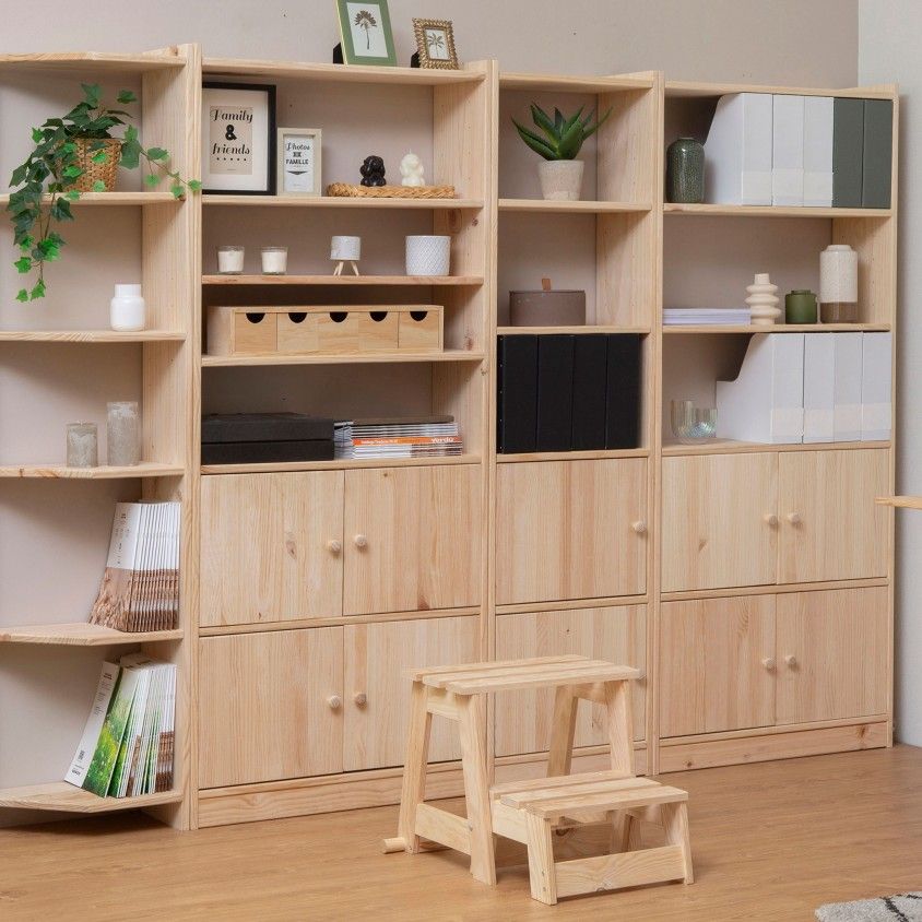 Banco Escadote Dobrável Reforçado em Madeira de Pinho Banco Escadote Dobrável Reforçado em Madeira de Pinho