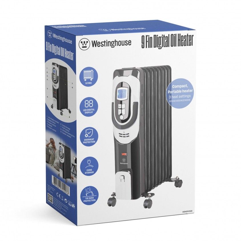 Aquecedor a Óleo Hitze II 9 Elementos LCD 2000W Aquecedor a Óleo Hitze II 9 Elementos LCD 2000W