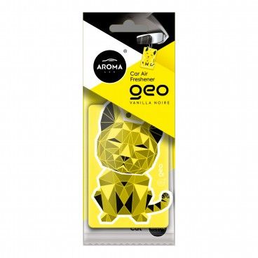 Ambientador Auto Geo Cat Cellulose Yellow Vanilla Noire