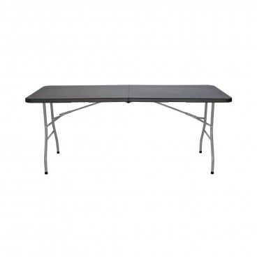 Mesa Dobr�vel Tenerife Preta 180cm Retangular Port�til
