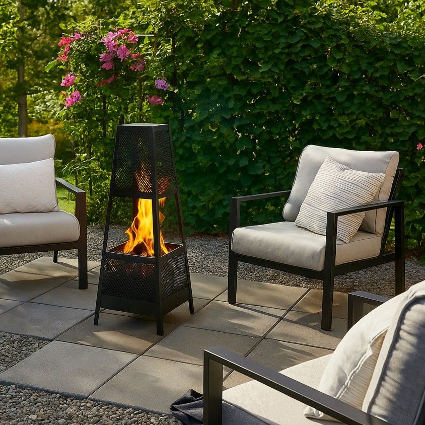 Lareira Metal 40x40x113cm