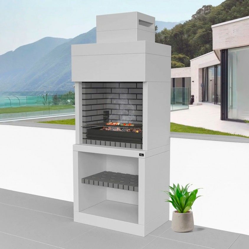 Churrasqueira Vilamoura Branca Tijolo Cinzento