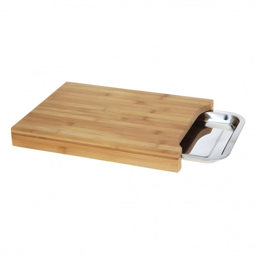 Tábua de Cortar Bambu com Bandeja 35cm Tábua de Cortar Bambu com Bandeja 35cm