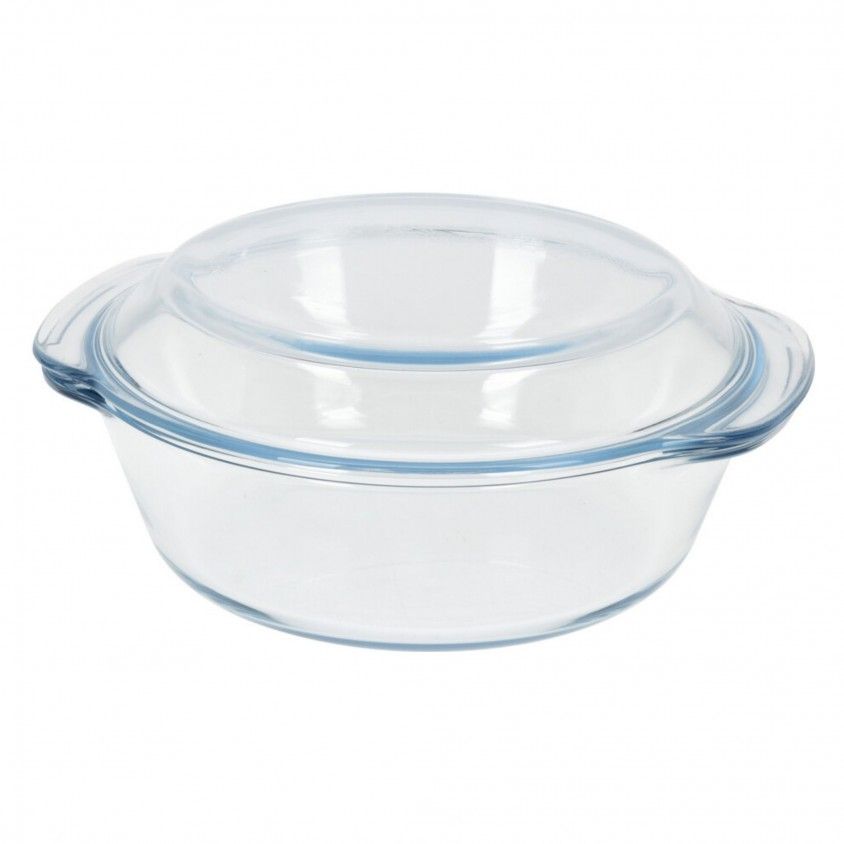 Assadeira Redonda em Vidro com Tampa 20cm