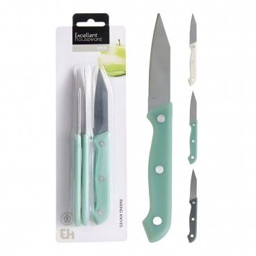 Conjunto 3 Facas de Descascar Sortido 4 Cores