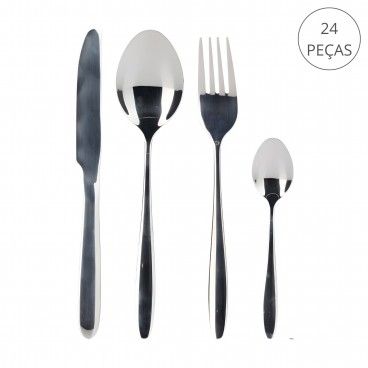 Conjunto 24 Talheres Prata