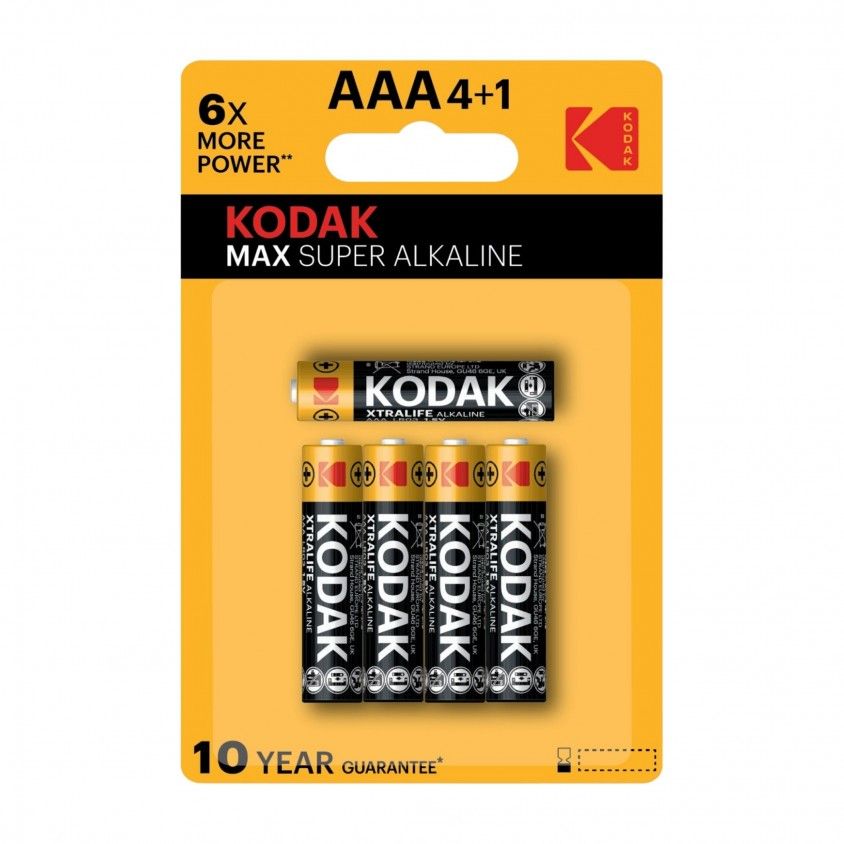 Pilha Alcalina KODAK Max Aaa Pack Promo 4+1