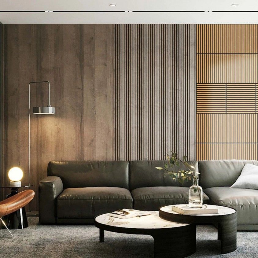 Painel Ripado de Parede Acstico Black Oak 600x600x18mm