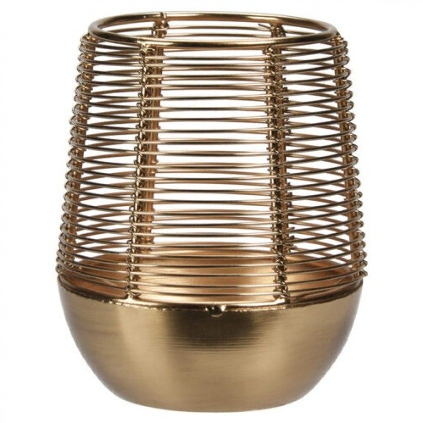 Lanterna de Arame 12cm Dourada Lanterna de Arame 12cm Dourada