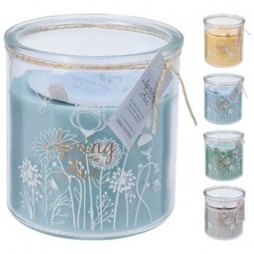 Vela Copo Vidro 10x10x10cm Sortido 4 Cores Vela Copo Vidro 10x10x10cm Sortido 4 Cores