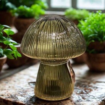 Cogumelo com LED 19x25cm Sortido