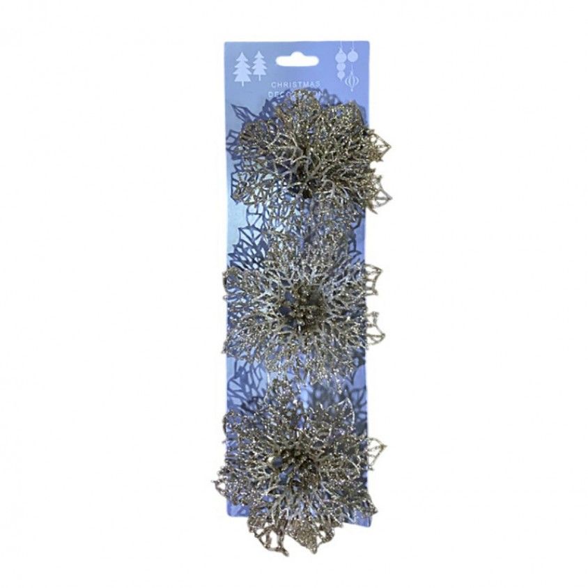Set 4 Flores Clip 8cm Sortido