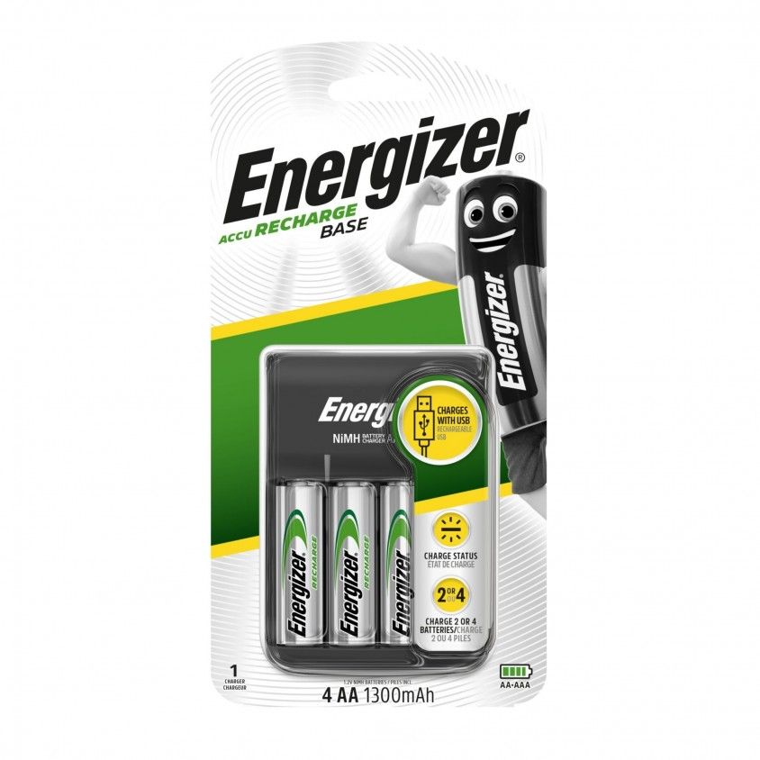 Carregador Pilhas Base com Usb x4 AA Energizer