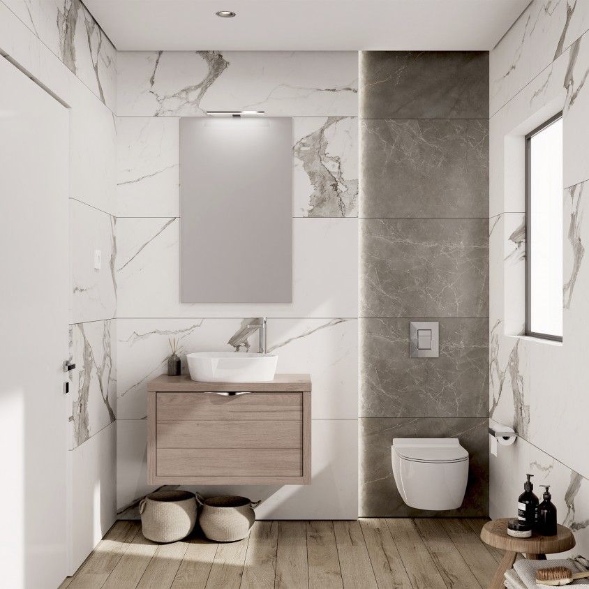 Móvel de WC Newold 80 Suspenso com Tampo Móvel de WC Newold 80 Suspenso com Tampo