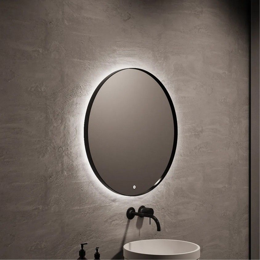 Espelho Itek 80 Preto Mate Banhoazis Espelho Itek 80 Preto Mate Banhoazis