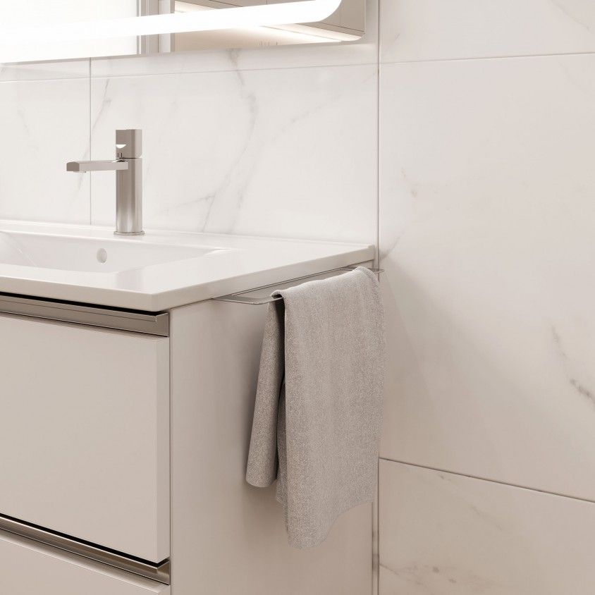 Toalheiro Lateral Plano Met�lico Brilho Banhoazis